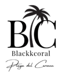 Blackkcoral logo with palm tree